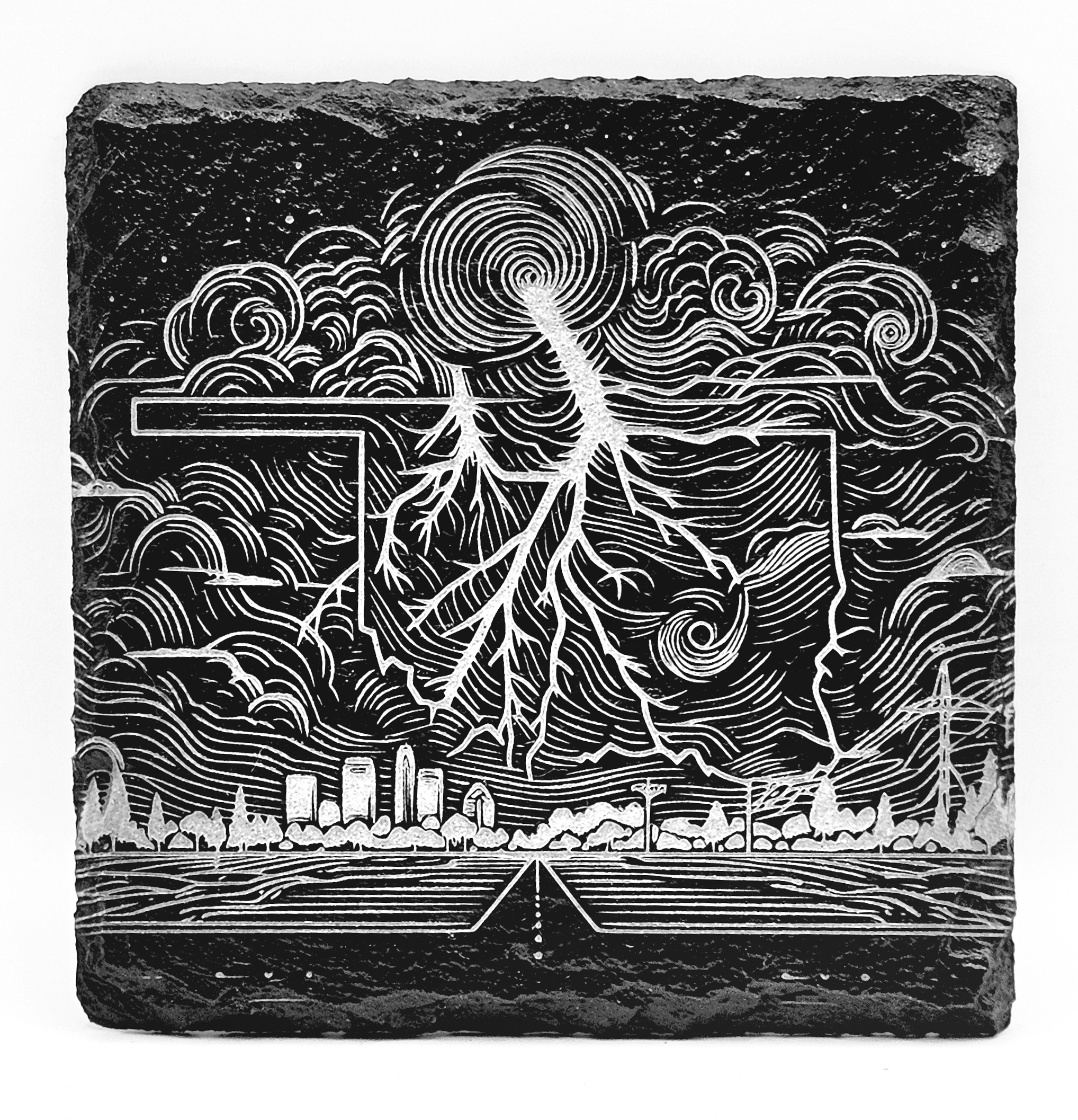 Engraved Tile - Custom ceramic engraving